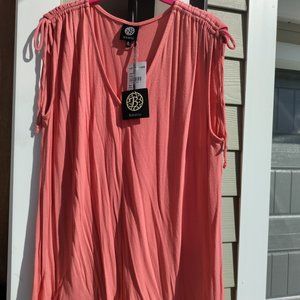 Bobeau Coral Color Top